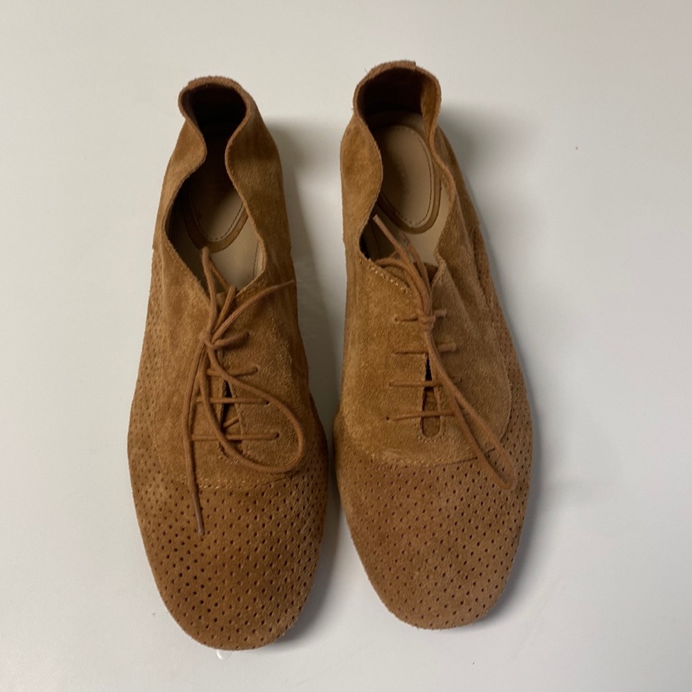 Uterque Oxford Women’s flat Brown Leather Shoes